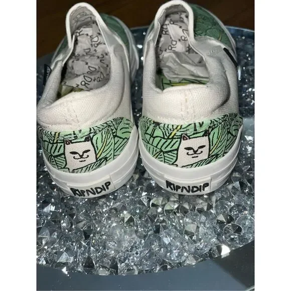 Ripndip lord normal the cat green tropical leaves slip on sneakers size 5W - Picture 8 of 16